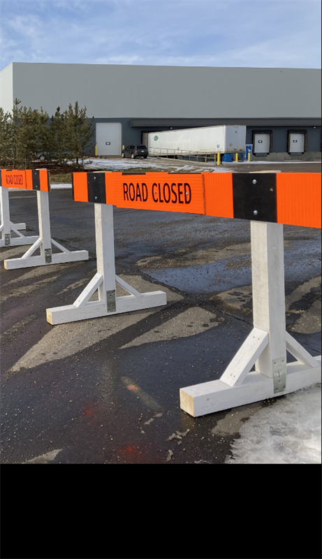 Road Closed Urban Barricade